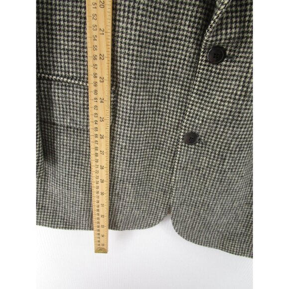 Eddie Bauer Sport Coat 46 Tall AKA Houndstooth Blazer Camel Flannel - Picture 4 of 12